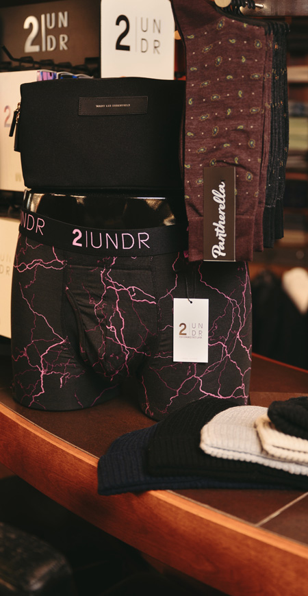 alt="Mens accessories fashion for fall and winter of 2025. Underwear from Landmark Clothiers"