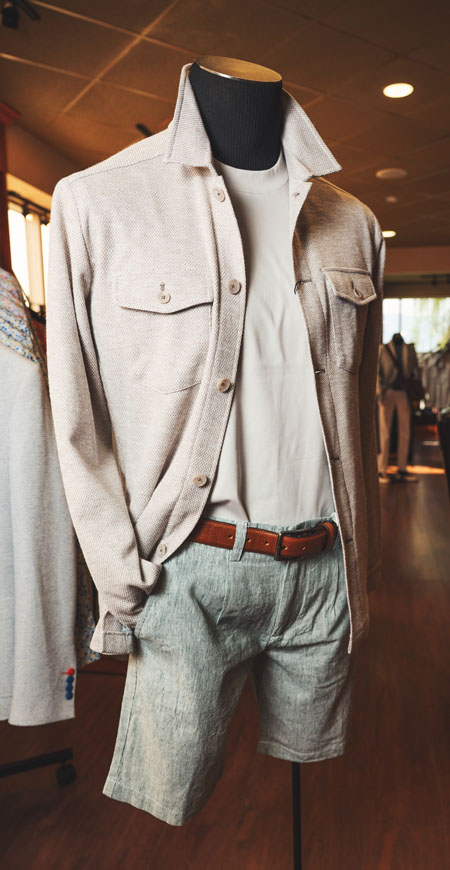 alt="Mens casual wear fashion for Spring Summer of 2025 from Landmark Clothiers"